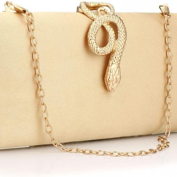 Multicolor Snakeskin Purse for Women Box Evening Bag Green Snakeskin Clutch Hand - Picture 1 of 9